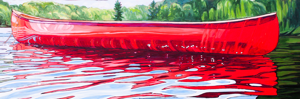 Oil on canvas painting 16"x48"
