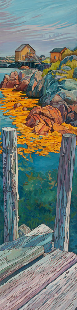 Oil on board painting 15" x 60"