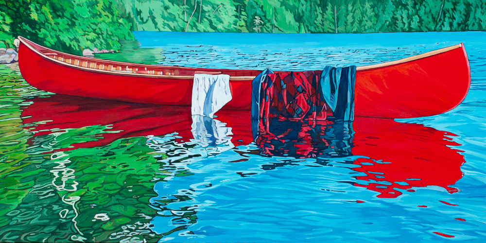 Oil on canvas painting 30" x 60"